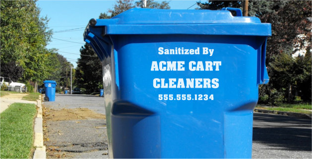 trash carts out for the garbage collection