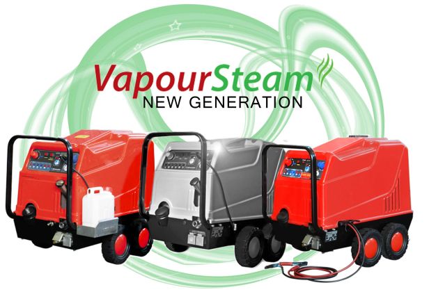 Reduced water vapour steam cleaners