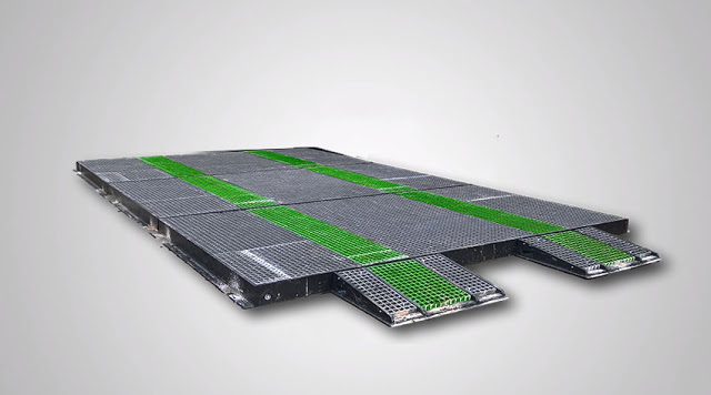 Permanent surface-mounted vehicle wash pad
