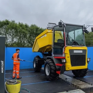 Young Man Washing Plant Flip on wash pad pro