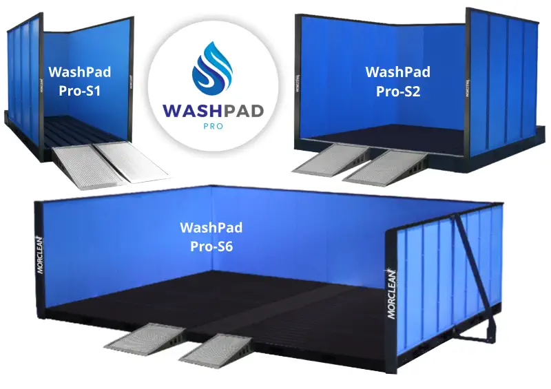 Family group of Morclean's new WashPad: The WashPad Pro is a modular constructed washpad that's priced less than the bespoke range