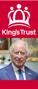 The King's Trust logo and photograph of King Charles III